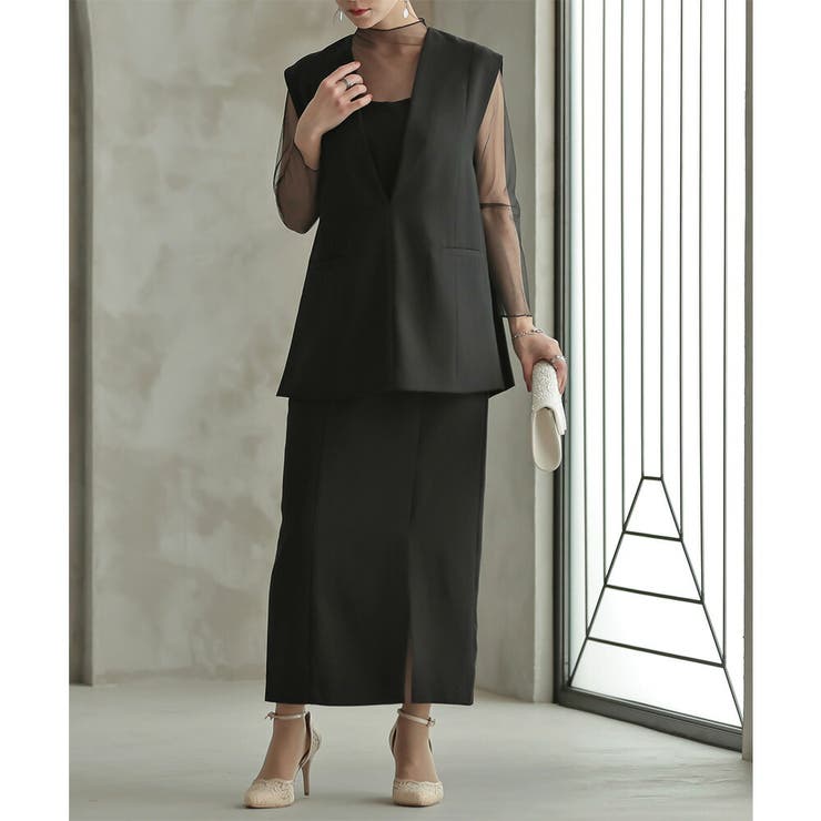 プルオーバージレ＆ワンピースセットアップ ドレス 結婚式 | epicday | 詳細画像35 