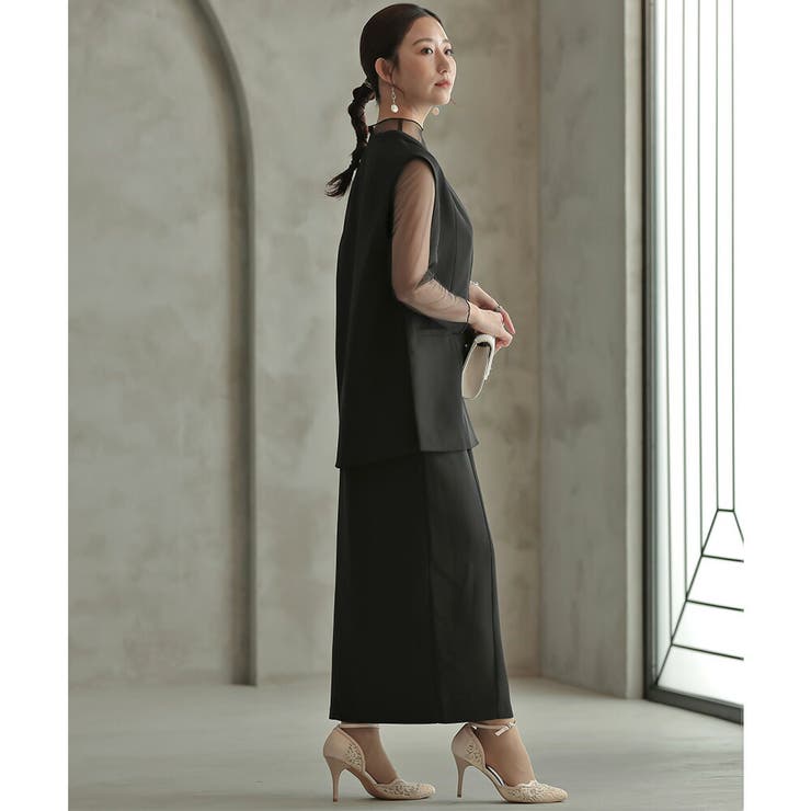 プルオーバージレ＆ワンピースセットアップ ドレス 結婚式 | epicday | 詳細画像37 