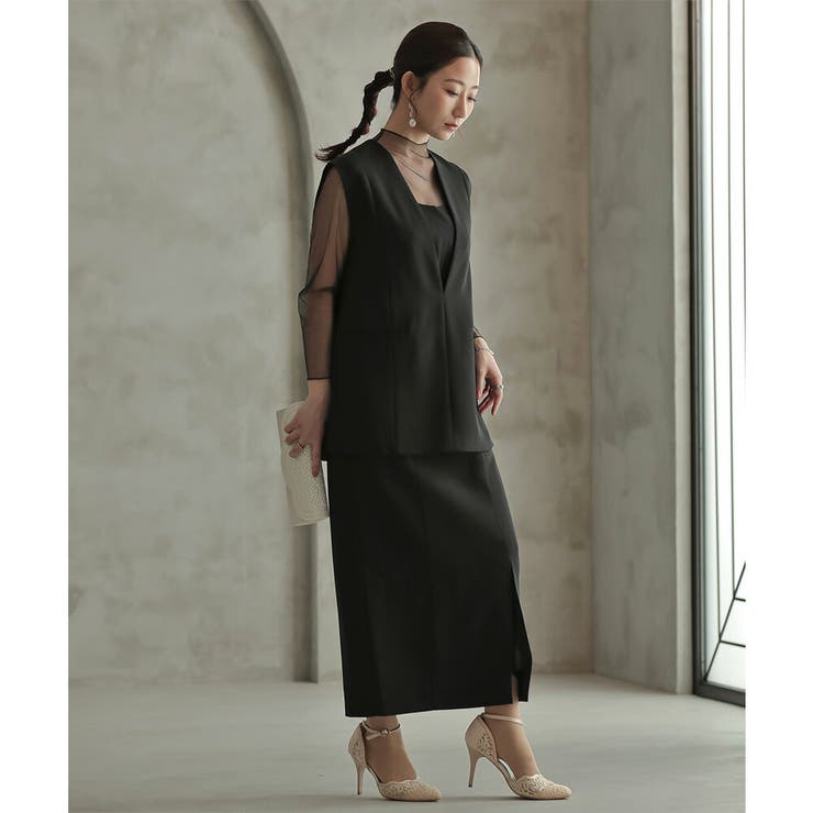 プルオーバージレ＆ワンピースセットアップ ドレス 結婚式 | epicday | 詳細画像38 