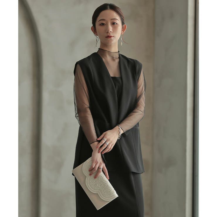 プルオーバージレ＆ワンピースセットアップ ドレス 結婚式 | epicday | 詳細画像40 