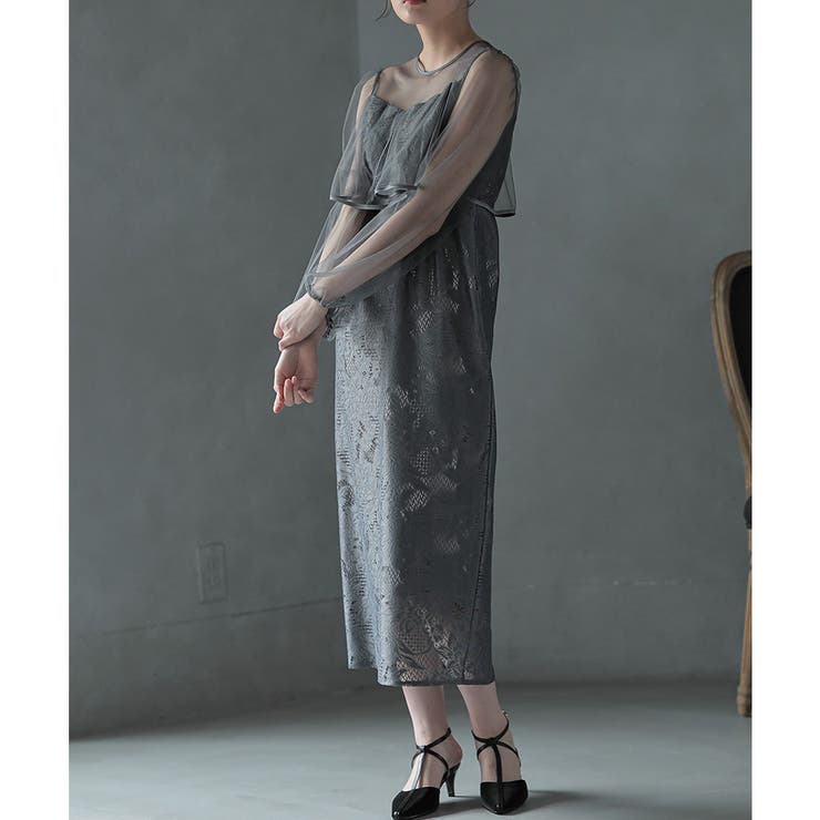 レイヤードタイトロングドレス ドレス 結婚式 | epicday | 詳細画像4 