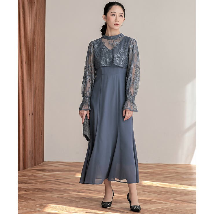 レーストップス＆フレアドレスセットアップ ドレス 結婚式 | epicday | 詳細画像37 