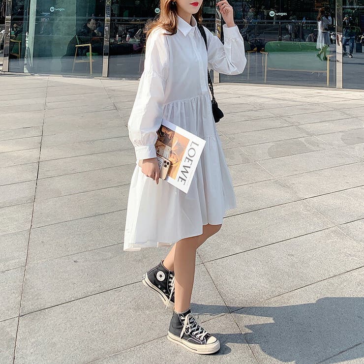 ワンピース シャツワンピース シンプル[品番：GRVW0000081]｜epicday