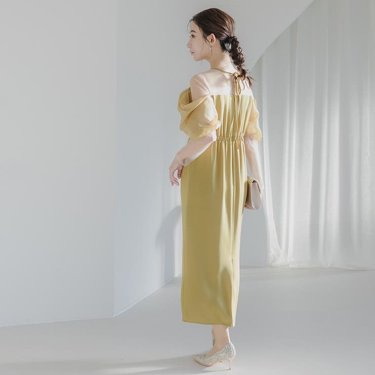 オフショルダータイトドレス ドレス 結婚式[品番：GRVW0001088