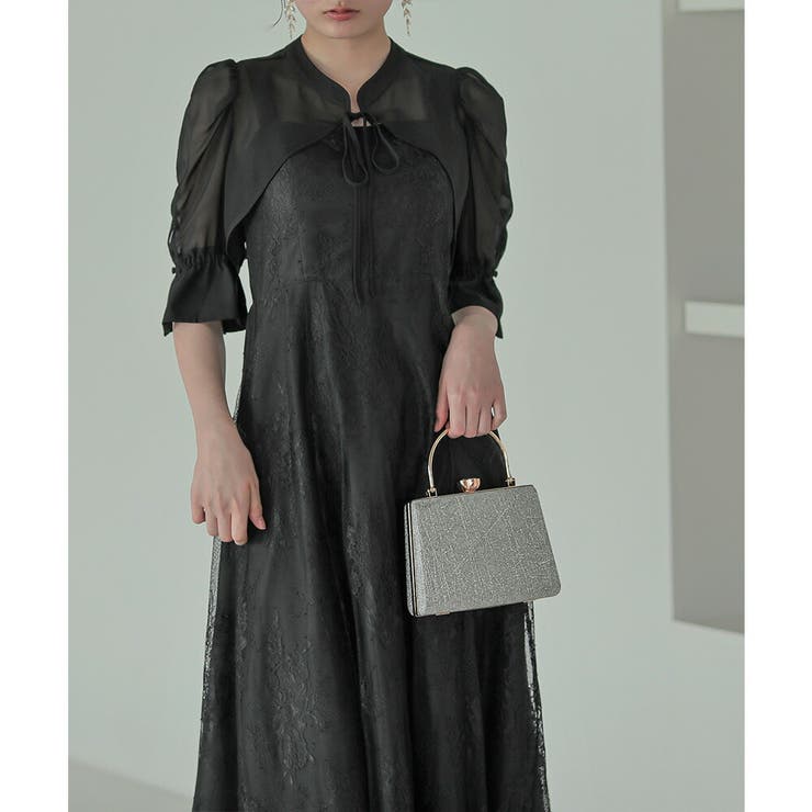 ショートトップス＆レースフレアドレスセットアップ ドレス 結婚式 | epicday | 詳細画像10 