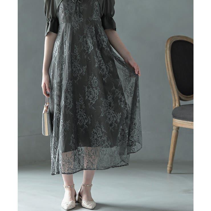 ショートトップス＆レースフレアドレスセットアップ ドレス 結婚式 | epicday | 詳細画像14 