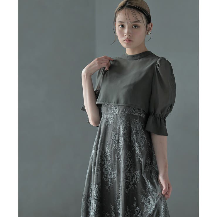 ショートトップス＆レースフレアドレスセットアップ ドレス 結婚式 | epicday | 詳細画像22 