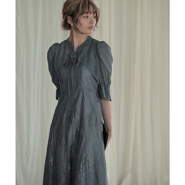 ショートトップス＆レースフレアドレスセットアップ ドレス 結婚式 | epicday | 詳細画像36 