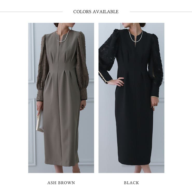 レースコンビタイトロングドレス ドレス 結婚式 | epicday | 詳細画像27 