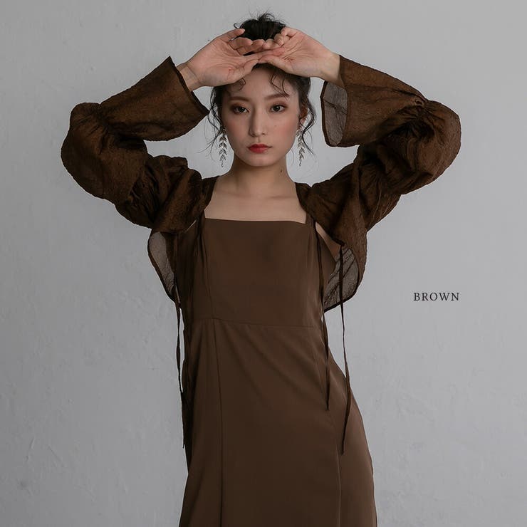 “& Other Stories” シャーリングキャミドレス Heather ワンピース シアーシャーリングキャミワンピース 323371