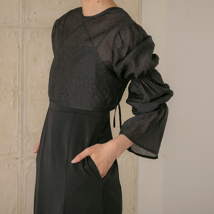 2wayシャーリングトップス＆キャミソールドレス パーティードレス ワンピース | epicday | 詳細画像36 