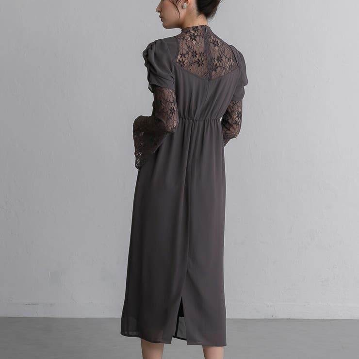 フレアレーススリーブドレス ワンピース 結婚式 | epicday | 詳細画像14 