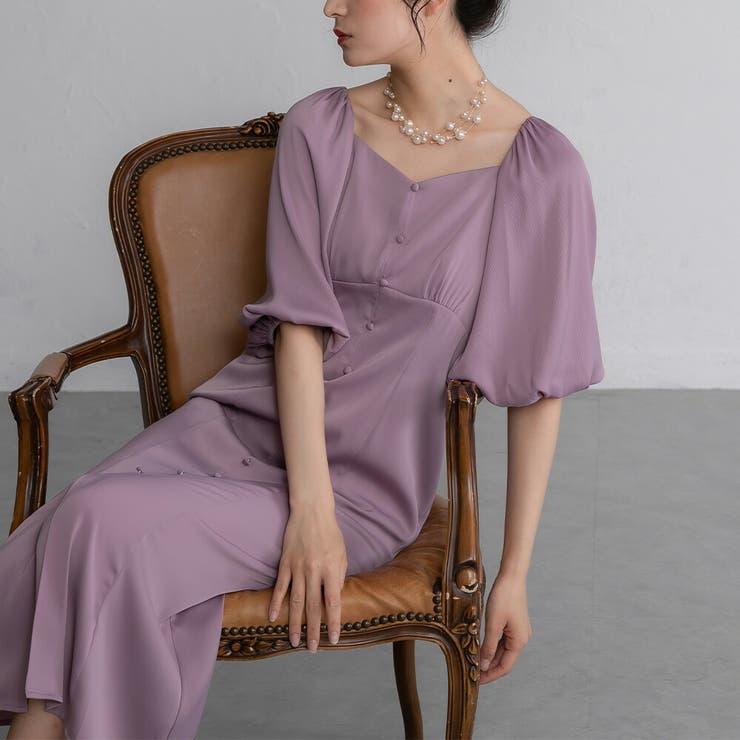 パフスリーブドレス パーティードレス ワンピース | epicday | 詳細画像7 