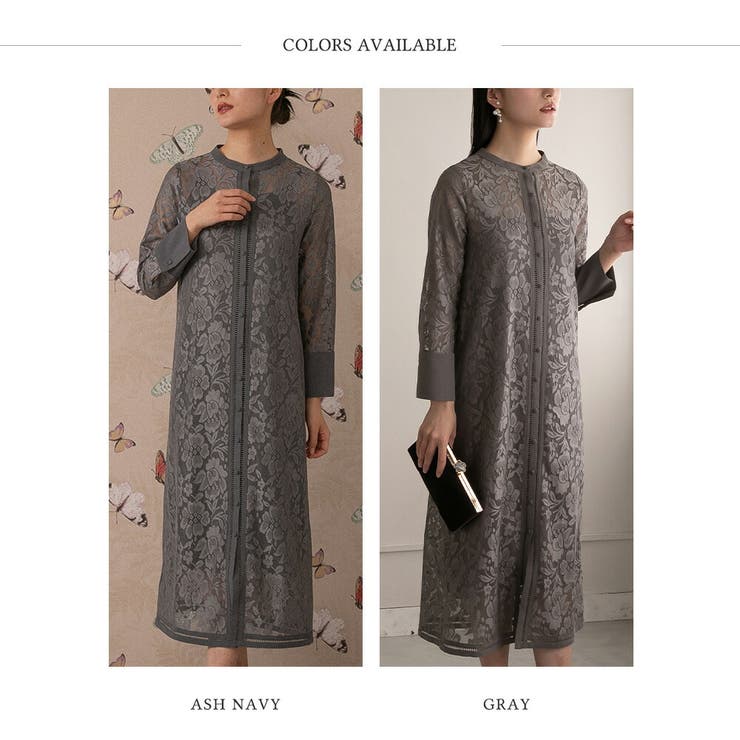 オールレーススタンドカラーロングドレス ドレス 結婚式 | epicday | 詳細画像27 