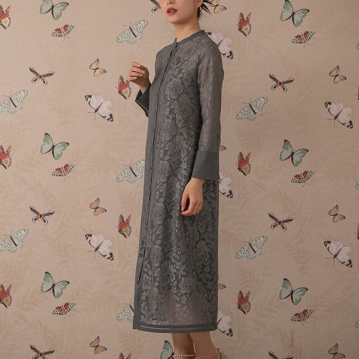 オールレーススタンドカラーロングドレス ドレス 結婚式 | epicday | 詳細画像14 