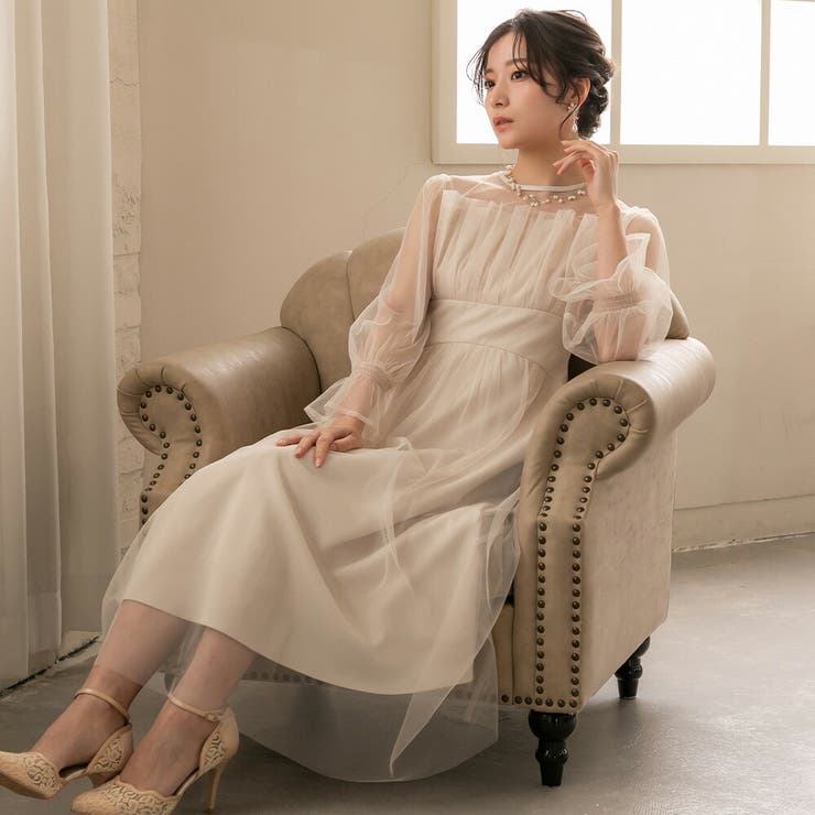 チュールビスチェ ドレス ワンピース[品番：GRVW0001172]｜epicday