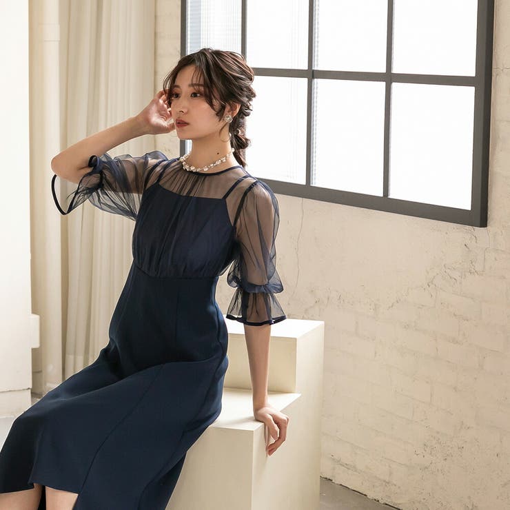 結婚式　パーティー　ドレス　アシンメトリー　ワンピース　スカート セール】アシンメトリー パーティードレス セレモニーロング&七