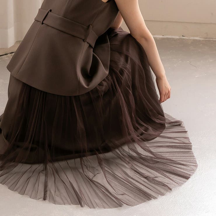 ビスチェドッキングノースリーブドレス ビスチェ風 アシンメトリー | epicday | 詳細画像17 