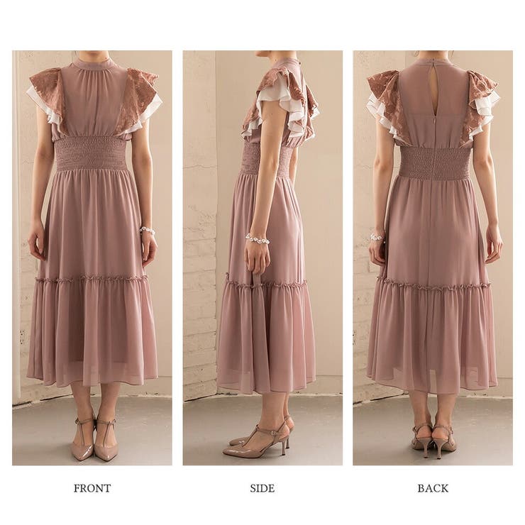 刺繍レースフリルスリーブドレス 刺繍 レース | epicday | 詳細画像29 