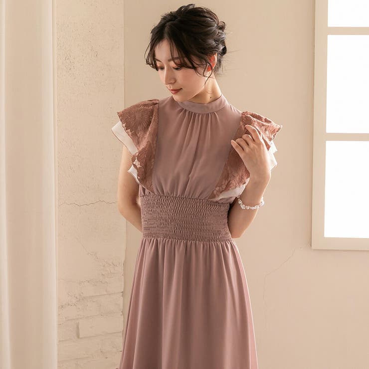 刺繍レースフリルスリーブドレス 刺繍 レース | epicday | 詳細画像4 