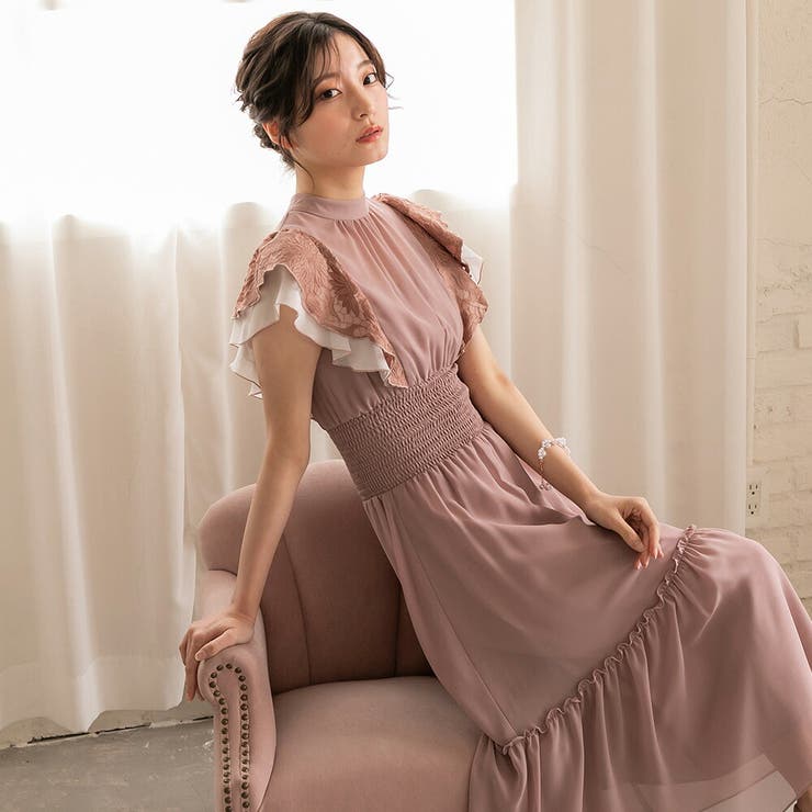 刺繍レースフリルスリーブドレス 刺繍 レース | epicday | 詳細画像7 