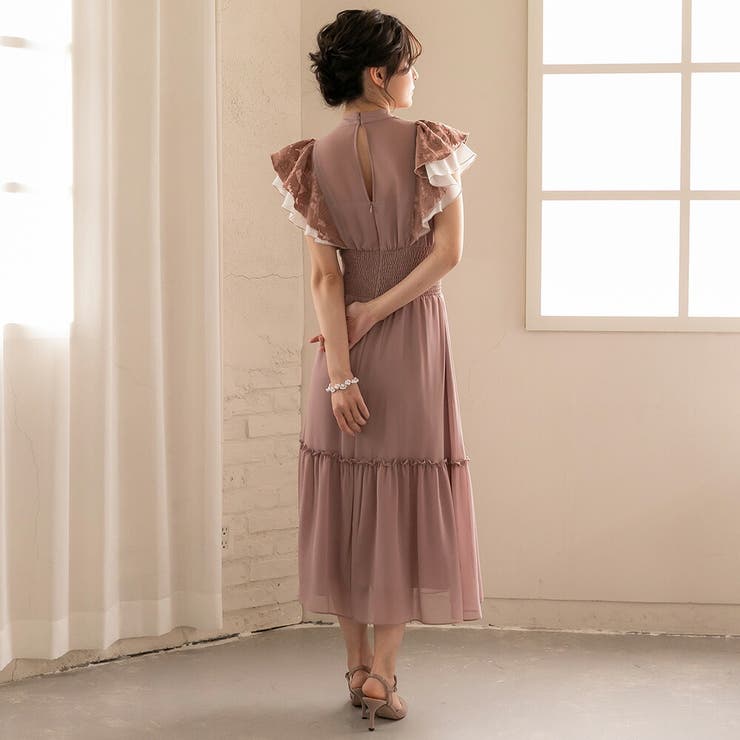 刺繍レースフリルスリーブドレス 刺繍 レース | epicday | 詳細画像8 