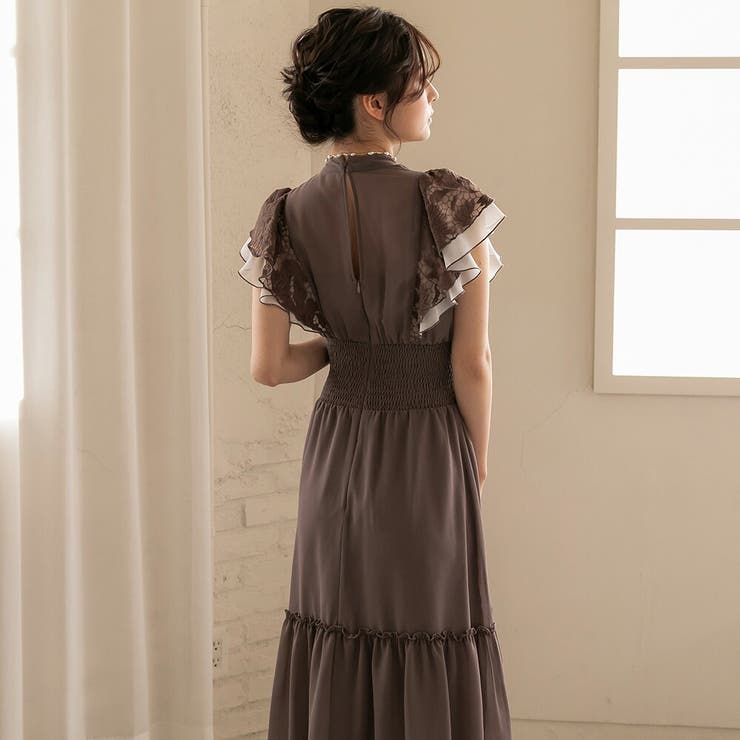 刺繍レースフリルスリーブドレス 刺繍 レース | epicday | 詳細画像18 