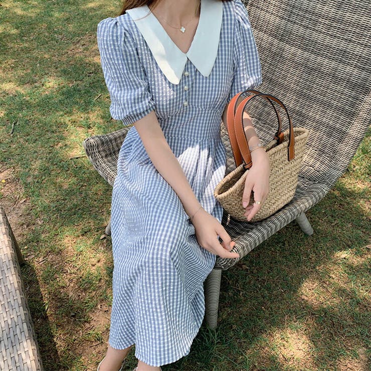 ワンピース Vネック 襟付き[品番：GRVW0000420]｜epicday（エピック