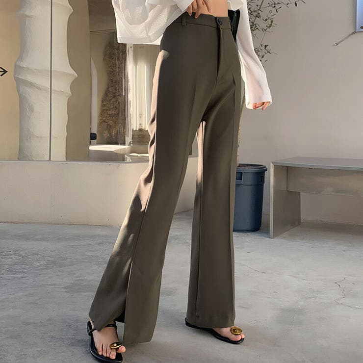 スラックス ロングパンツ フレアパンツ[品番：GRVW0000544