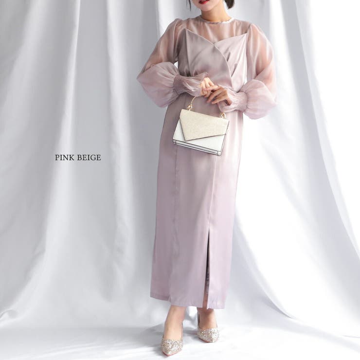 ピンクベージュ | ドレス ワンピース 結婚式 | epicday