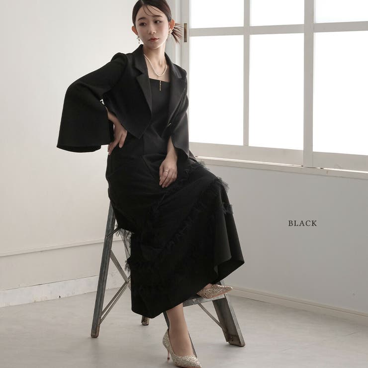 ブラック | パーティードレス 結婚式 セットアップ | epicday