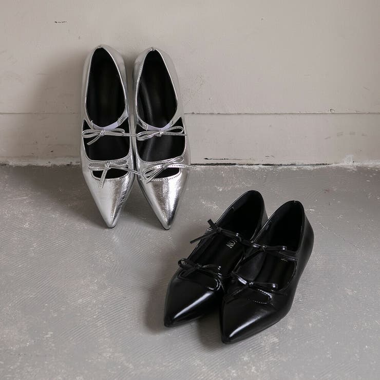 ダブルリボン ポインテッドトゥ フラット | epicday | 詳細画像4 