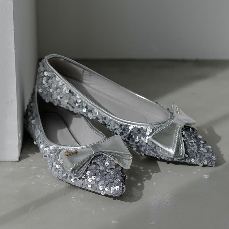 BIGリボンスパンコールフラットパンプス パンプス ローヒール | epicday | 詳細画像5 