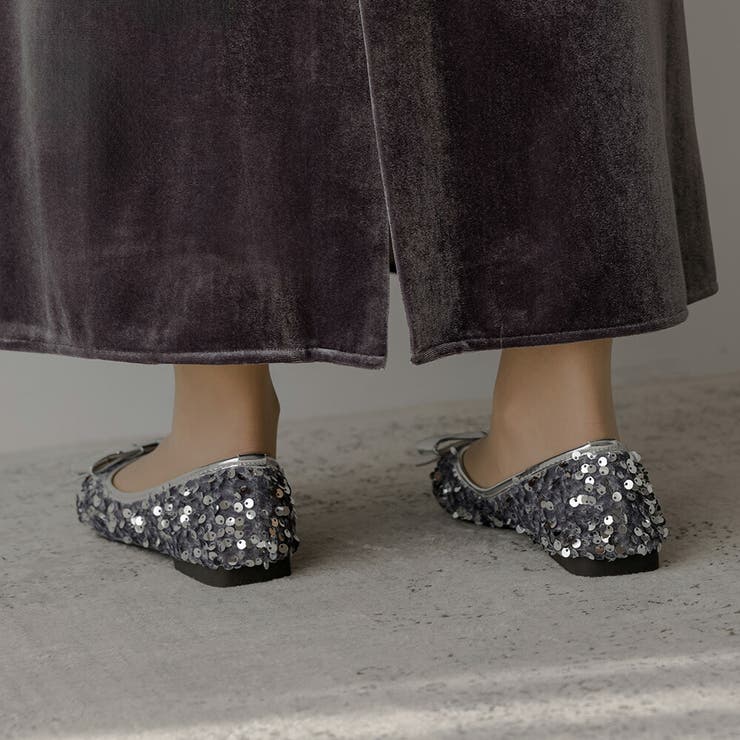 BIGリボンスパンコールフラットパンプス パンプス ローヒール | epicday | 詳細画像12 