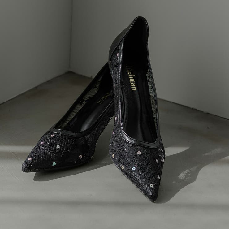 レース＆スパンコールヒールパンプス レディース ファッション | epicday | 詳細画像9 