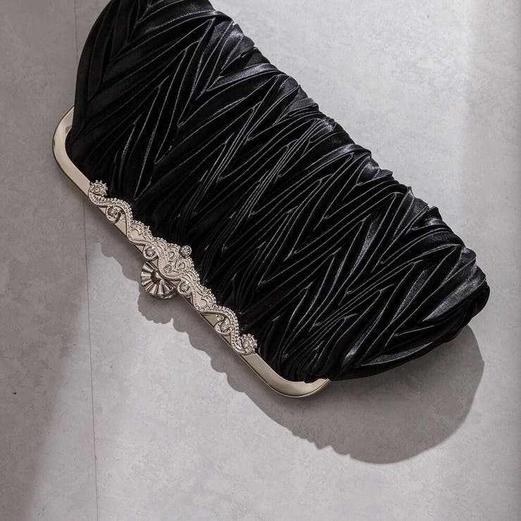 バッグ 結婚式 プリーツサテンクラッチバッグ | epicday | 詳細画像5 