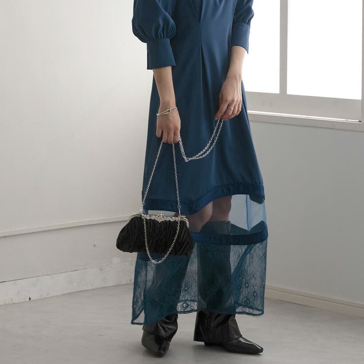 バッグ 結婚式 プリーツサテンクラッチバッグ | epicday | 詳細画像12 