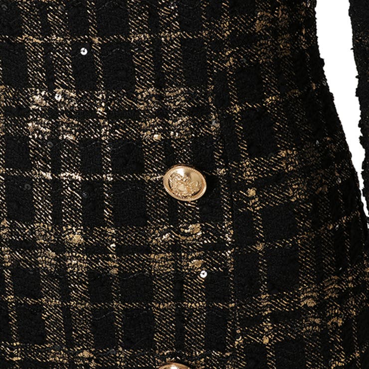 トラディショナルなツイードチェックのミニ丈ドレス(キャバドレス CABARETD… | GRAXIA | 詳細画像13 