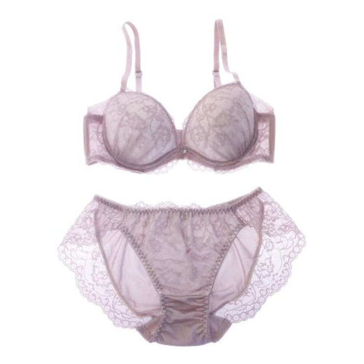 着ければ肌色が美しく映える大人カラーのレーシーブラ ショーツセット(ブラセット) | GRAXIA | 詳細画像14 