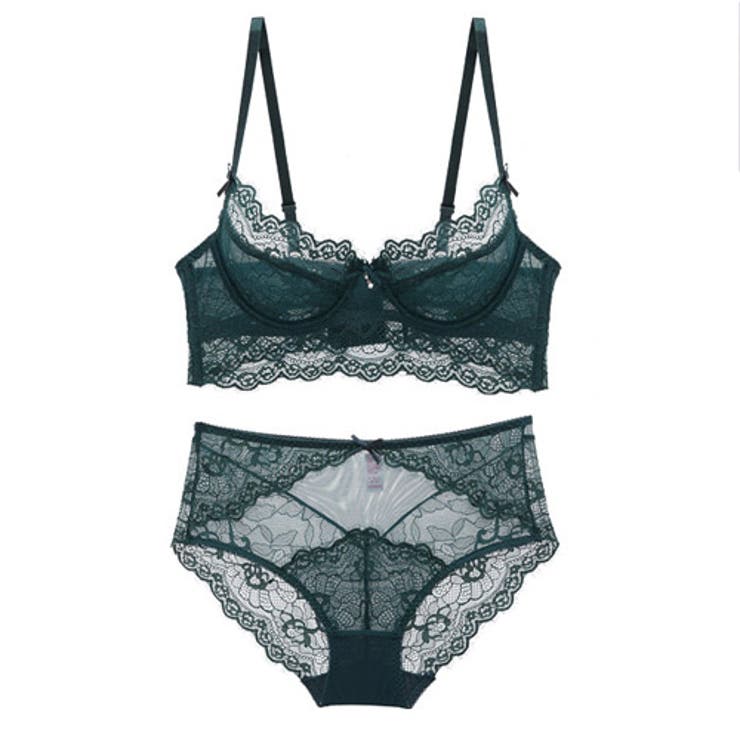 グリーン | SHEER FLOWERメイクセクシー（ブラセット） | GRAXIA