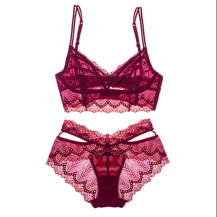 ワインレッド | ダブルフィットメイクセクシー（ブラセット） | GRAXIA