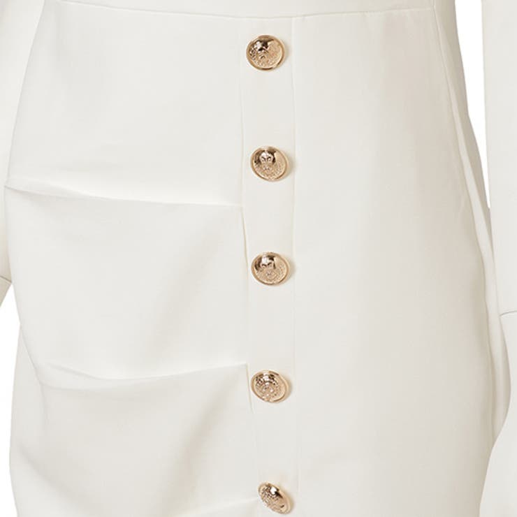 純白パフスリーブのハイウエスト切り替えドレス(キャバドレス CABARETDRE… | GRAXIA | 詳細画像11 