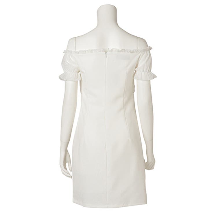 純白パフスリーブのハイウエスト切り替えドレス(キャバドレス CABARETDRE… | GRAXIA | 詳細画像9 