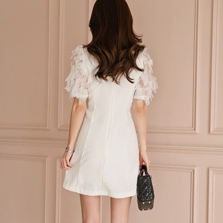 クラシカルに愛らしいお嬢様風ドレス(SEXYDRESS) ホワイト[品番