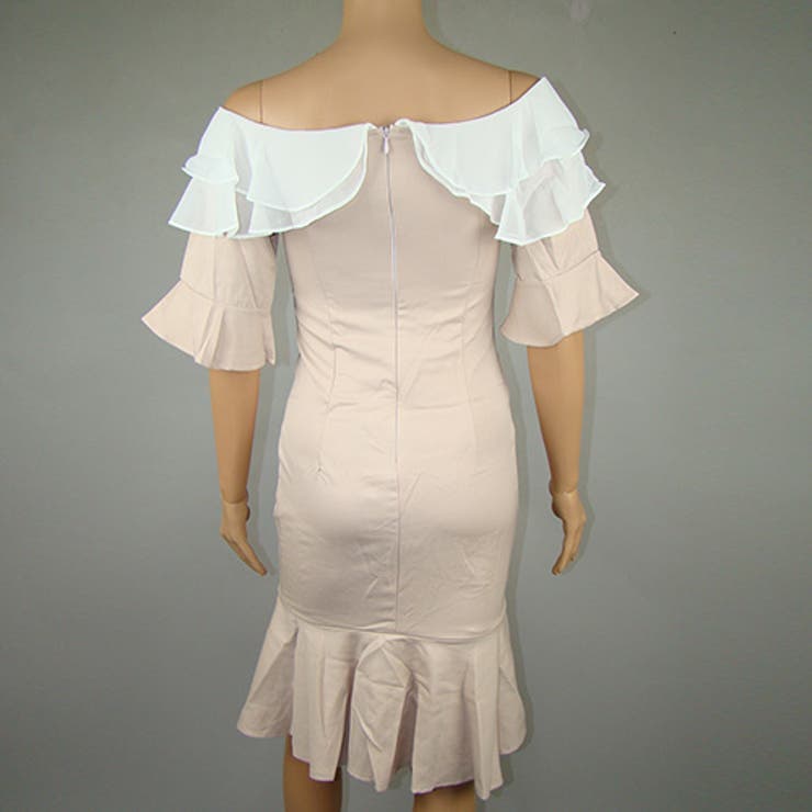 レイヤードフリルとベルスリーブが特徴的なドレス(SEXYDRESS) ピンクベー… | GRAXIA | 詳細画像9 