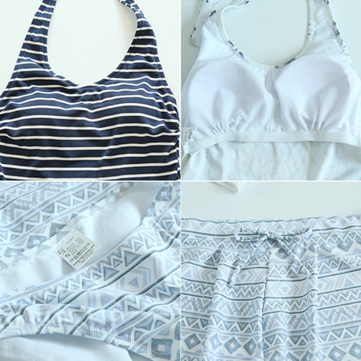 ゆったりTシャツとホルターネックタンキニの体形カバー水着4点セット（水着ビキニ … | GRAXIA | 詳細画像10 