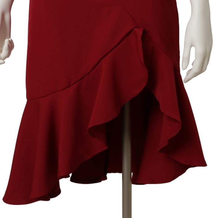 新品 送料無料 新品 bcbgmaxazria レッド ワンショルダーワンピース 色香溢れるボルドーレッドのワンショルダードレス[品番