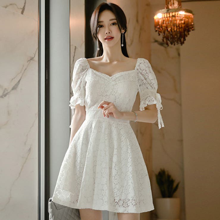 純白の爽やかな姫系aラインドレス キャバドレス Cabaretdress 品番 Gxaw Graxia グラシア のレディース ファッション通販 Shoplist ショップリスト