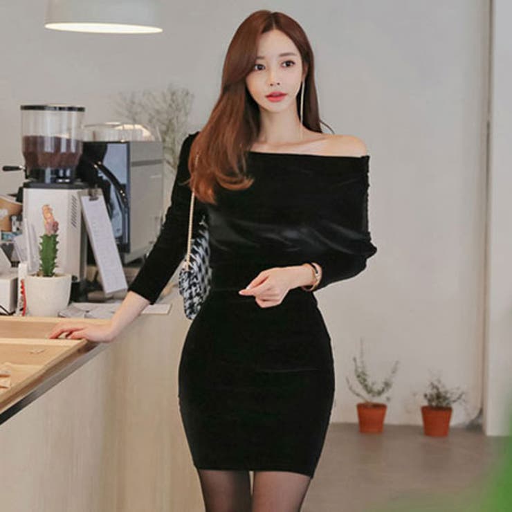 リッチなベロアのオフショルダーミニドレス 品番 Gxaw Graxia グラシア のレディースファッション通販 Shoplist ショップリスト