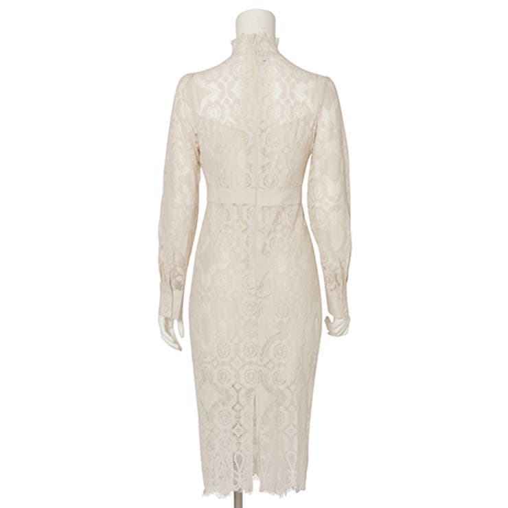 クラシカルな総レースのハイネック袖ありドレス(キャバドレス CABARETDRE… | GRAXIA | 詳細画像11 